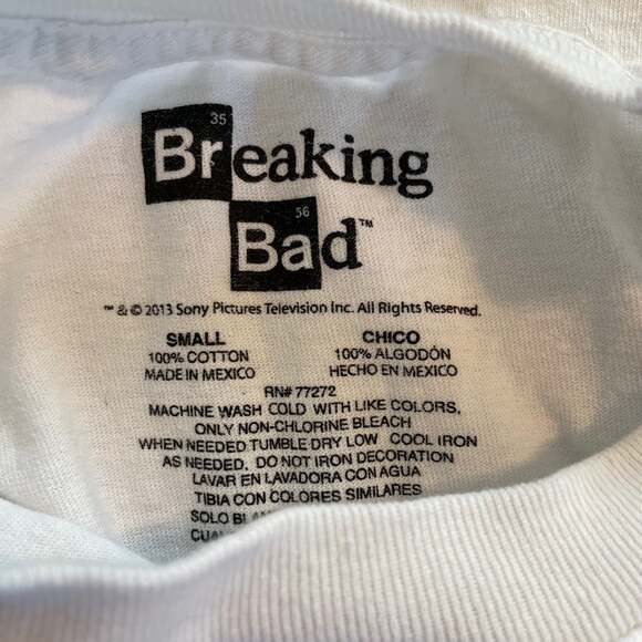 Breaking Bad TV show official Heisenberg walter white T-shirt face mens small - Picture 5 of 5